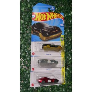 2022 Hot Wheels Experimotors 2/5 COUPE CLIP ZAMAC RED & BLACK 101/250 Lot of 3